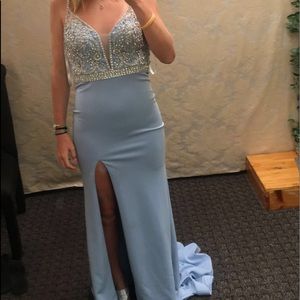 JVN (Jovani) light blue prom dress